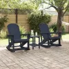 Kerti lounge szett Tengerészkék HDPE