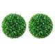 2 db zöld mesterséges boxwood gömbök LED fényekkel 47 cm