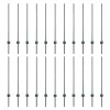 Kerítoszlopok 22 pcs Zöld 140 cm Acél
