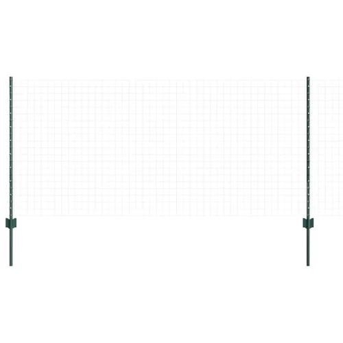 Kerítoszlopok 22 pcs Zöld 140 cm Acél
