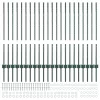 Kerítoszlopok 22 pcs Zöld 140 cm Acél