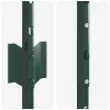 Kerítoszlopok 22 pcs Zöld 140 cm Acél