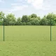 Kerítoszlopok 22 pcs Zöld 160 cm Acél