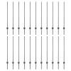 Kerítoszlopok 22 pcs Zöld 160 cm Acél