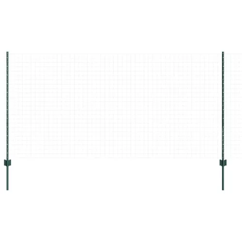 Kerítoszlopok 22 pcs Zöld 160 cm Acél