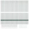 Kerítoszlopok 22 pcs Zöld 160 cm Acél