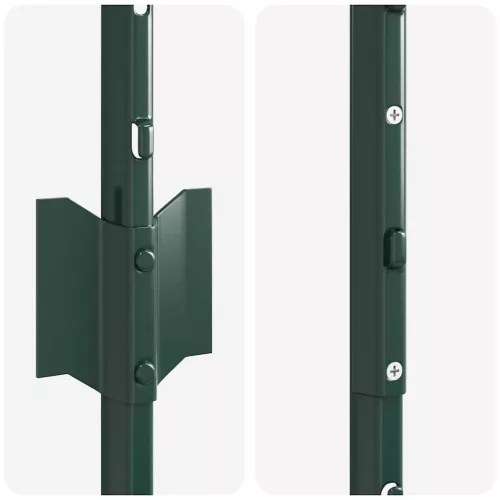 Kerítoszlopok 22 pcs Zöld 160 cm Acél