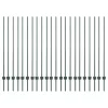 Kerítoszlopok 22 pcs Zöld 180 cm Acél