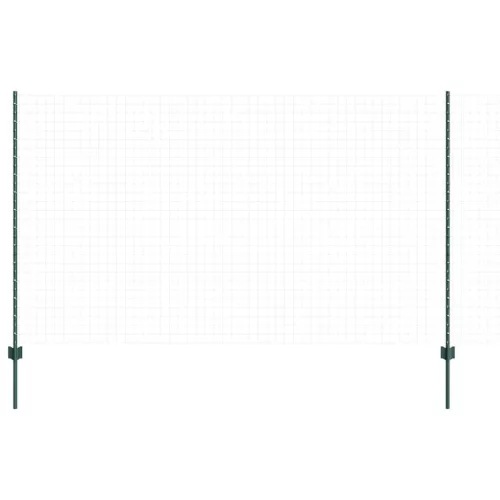 Kerítoszlopok 22 pcs Zöld 180 cm Acél