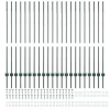 Kerítoszlopok 22 pcs Zöld 180 cm Acél