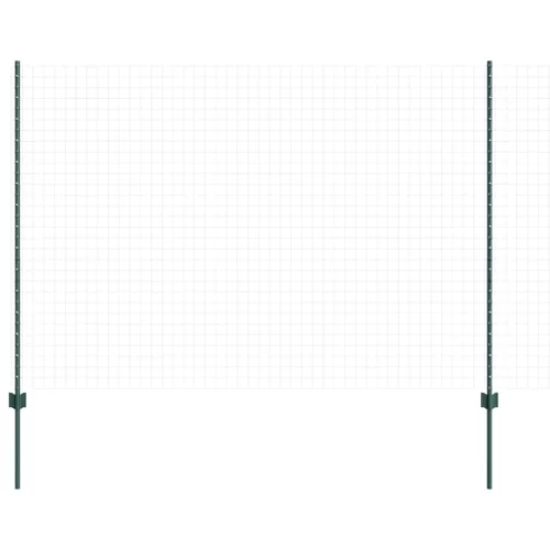 Kerítoszlopok 22 pcs Zöld 200 cm Acél
