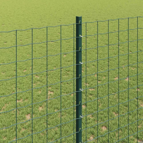 Kerítoszlopok 22 pcs Zöld 200 cm Acél