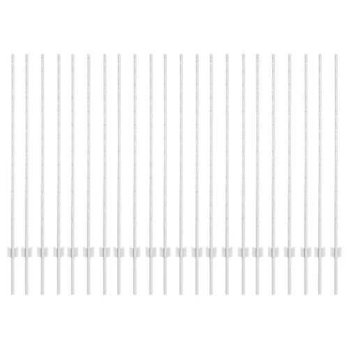 Kerítoszlopok 44 pcs Ezüst 180 cm Acél