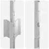 Kerítoszlopok 44 pcs Ezüst 180 cm Acél