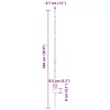 Kerítoszlopok 44 pcs Ezüst 180 cm Acél