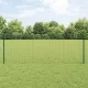 Kerítés oszlopokkal Zöld 0.8 x 10 m Acél
