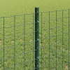 Kerítés oszlopokkal Zöld 0.8 x 10 m Acél