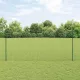 Kerítés oszlopokkal Zöld 1.4 x 10 m Acél