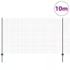 Kerítés oszlopokkal Zöld 1.4 x 10 m Acél