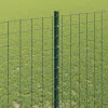 Kerítés oszlopokkal Zöld 1.4 x 10 m Acél