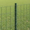 Kerítés oszlopokkal Zöld 0.8 x 10 m Acél