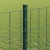 Kerítés oszlopokkal Zöld 1.2 x 10 m Acél