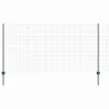 Kerítés oszlopokkal Zöld 1.2 x 10 m Acél