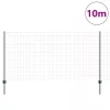 Kerítés oszlopokkal Zöld 1.2 x 10 m Acél