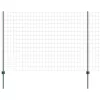 Kerítés oszlopokkal Zöld 1.5 x 10 m Acél