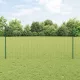Kerítés oszlopokkal Zöld 1.2 x 10 m Acél