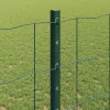 Kerítés oszlopokkal Zöld 1.2 x 10 m Acél