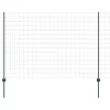 Kerítés oszlopokkal Zöld 1.6 x 10 m Acél