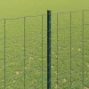 Kerítés oszlopokkal Zöld 1.6 x 10 m Acél