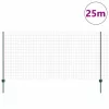 Kerítés oszlopokkal Zöld 1.2 x 25 m Acél