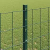 Kerítés oszlopokkal Zöld 1.2 x 25 m Acél