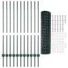 Kerítés oszlopokkal Zöld 1.2 x 25 m Acél