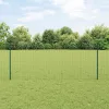 Kerítés oszlopokkal Zöld 1 x 25 m Acél