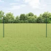 Kerítés oszlopokkal Zöld 1.2 x 25 m Acél