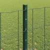 Kerítés oszlopokkal Zöld 1.2 x 25 m Acél