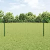 Kerítés oszlopokkal Zöld 1 x 25 m Acél