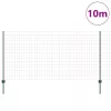 Kerítés oszlopokkal Zöld 1.2 x 10 m Acél