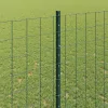 Kerítés oszlopokkal Zöld 1.4 x 10 m Acél