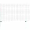 Kerítés oszlopokkal Zöld 1.6 x 10 m Acél