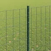 Kerítés oszlopokkal Zöld 1.6 x 10 m Acél