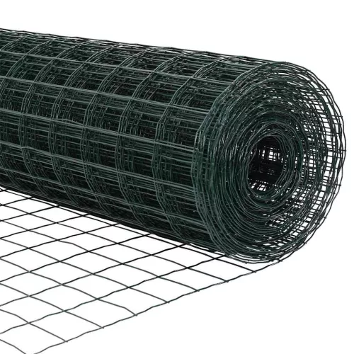Kerítés oszlopokkal Zöld 1.6 x 10 m Acél