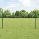 Kerítés oszlopokkal Zöld 1.2 x 25 m Acél