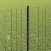 Kerítés oszlopokkal Szürke 1 x 10 m Acél