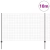 Kerítés oszlopokkal Szürke 1.5 x 10 m Acél