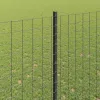 Kerítés oszlopokkal Szürke 1.5 x 10 m Acél