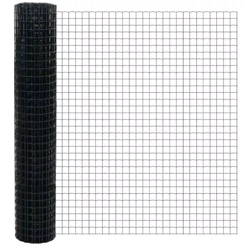 Kerítés oszlopokkal Szürke 1.5 x 10 m Acél